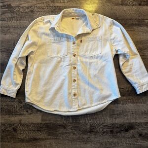 Levi's mens Cream Button-Down Shirt